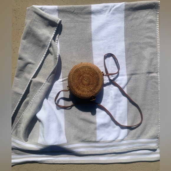 NWT Brown Rattan Crossbody Bag - Picture 6 of 10